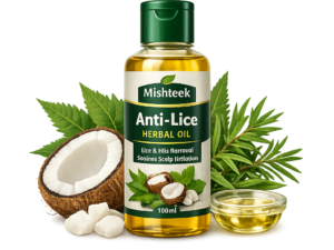 Anti lice herbal oil for lice removal and scalp treatment Mishteek Organics