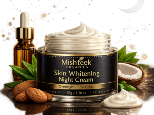 Skin whitening night cream for glowing skin Mishteek Organics