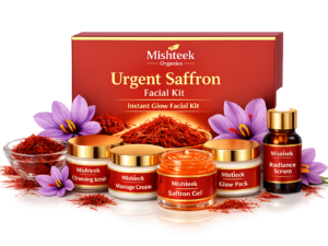 Saffron facial kit for instant skin glow Mishteek Organics